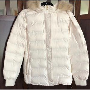 GAP puffer faux fur hood coat NWT